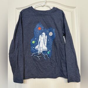 Cat & Jack Boys Spaceship Long Sleeve Tee